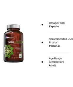 Organic Milk Thistle Capsules, 1500mg 4X Concentrated Extract with Silymarin is The Strongest Milk Thistle Supplement Available. Great for Liver Cleanse! 120 Vegetarian Capsules 24 51bgA pWuGL