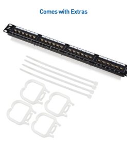 Cable Matters UL Listed Rackmount or Wall Mount 24 Port Network Patch Panel (Cat6 Patch Panel / RJ45 Patch Panel) Regular 28 51bi9UFbAML