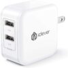 iClever BoostCube 2nd Generation 24W Dual USB Wall Charger with SmartID Technology, Foldable Plug, Travel Power Adapter for iPhone Xs/XS Max/XR/X/8 Plus/8/7 Plus/7/6S/6 Plus, iPad Pro Air/Mini and Other Tablet 1 Pack 59 51bppv8BbwL