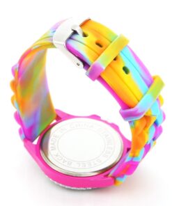 Geneva New Rainbow Crystal Rhinestone Watch Silicone Jelly Link Band. 11 51bwv19JzkL