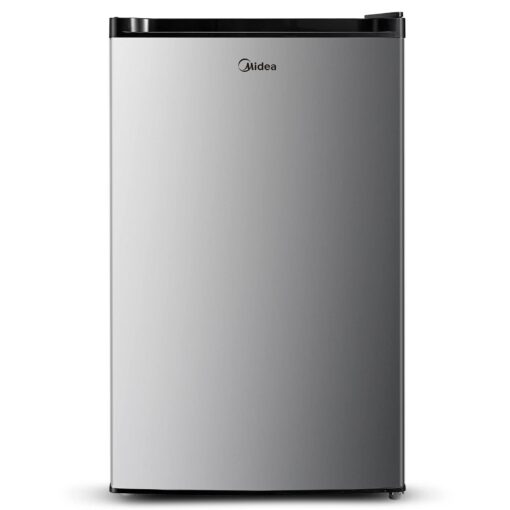 Midea WHS-160RSS1 Single Reversible Compact Refrigerator, 4.4 Cubic Feet, Stainless Steel Solid