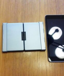 Plugable Foldable Bluetooth Keyboard Compatible with iPad, iPhones, Android, and Windows, Full-Size Multi-Device Keyboard, Wireless and Portable with Included Stand for iPad/iPhone (11.5 inches) 45 51c6mYNHatL