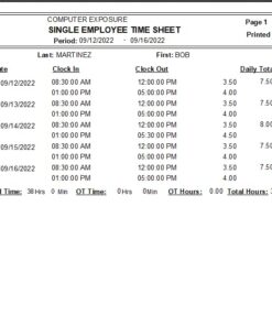 Employee Time Clock Software | NO Monthly Fees | Single PC | 100 Employees | Windows 7,8,10,11 | Free Support 9 51cB3JMRAiL