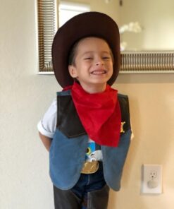 Melissa & Doug Cowboy Role Play Costume Set (5 pcs) - Includes Faux Leather Chaps 39 51cCXPabqL