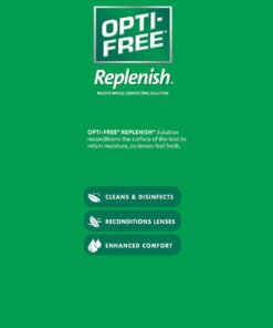 Opti-Free Replenish Multi-Purpose Disinfecting Solution with Lens Case, Twin Pack, 10-Fluid Ounces Each - 2 Count(Pack of 1) 24 51cE462600L