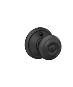 Schlage F10 GEO 622 Standard Door Knob, Hall & Closet Passage Lock, Matte Black 13 51cGtwopnL