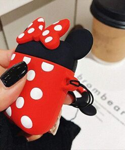 iFiLOVE Compatible with Airpods Case, Cute Cartoon Airpods Cover, Minnie Mouse Soft Silicone Shockproof Protective Case Cover Skin with Ring Buckle Holder for Apple Airpods 1 & 2 Charging Case(#2) #2 29 51cJ1AFksCL