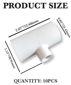 10 PVC Tee for Threaded Red Chicken Nipples Or Threaded Brass Rabbit Nipples 14 51cMFk7xkcL