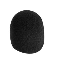 OnStage Foam Ball-Type Microphone Windscreen, Black 1 Pack