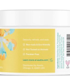 ASUTRA Dead Sea Bath Salts (Detox & Slim Down), 16 oz | Cleanse, Purify & Fight Cellulite | Soak in Rich & Vital Healing Minerals | All Natural & Organic Eucalyptus, Tea Tree & Lemon Essential Oils Detox & Slim Down 16 51ced ZKqvL