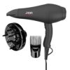 JINRI Infrared Professional Salon Hair Dryer Ionic Hair Dryer with Diffuser & Concentrator Attachments for Curly Hair, Black (Large) 41 51cfyFuwwVL 1