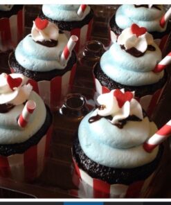 Kikkerland, Red and White Biodegradable Paper Straws, Striped, Box of 144 Red & White 23 51cgz1rB3oL