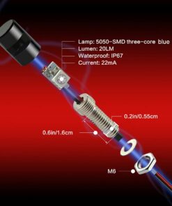 RUPSE 2pcs License Plate Light,12V Waterproof LED Bulb,License Tag Screw Bolt Lamp for Car Motorcycle Truck RV ATV Bike (White) White 29 51ckFFIPrsL