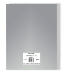 Grafix Shrink Film, Transparent Plastic,Color,Cut and Shrink It to create jewelry,embellishments,tags & ornaments. Shrink plastic is for kids of all ages.,Shrink Film, 8.5x11”,pack of 50 sheets;Clear Pack of 50 Clear