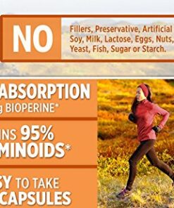 1600mg Organic Turmeric Curcumin w/Bioperine and Black Pepper | Non-GMO | Natural Joint Support | Highest Potency with 95% Standardized Curcuminoids | Gluten Free | 120 Vegetarian Caps 19 51cm9J5mrL