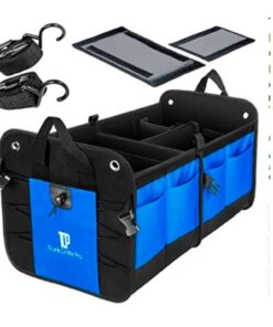 Trunk Crate Pro Collapsible Portable Multi Compartments Heavy Duty Non-Slip Cargo Trunk Organizer Storage, Blue Large 33 51cnjT0tKOL 1
