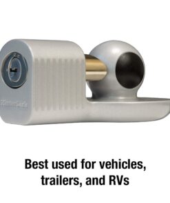 Master Lock Trailer Hitch Lock, Fits 1-7/8 in., 2 in., and Most 2-5/16 in. Trailer Couplers, Weather Resistant Automotive Hitch Lock with Keys, 377KA 22 51cvLErM jL