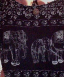Thai Hippie Bag Hippie Elephant Sling Cross Body Bag Purse Zip Pocket A Zip Inside Pocket Handmade Color Black 32 51cy7l y4NL