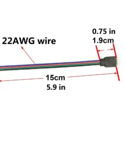 TronicsPros LED Connector 4 Pin LED Tape Connector RGB LED Ribbon Connector LED Controller Connector Cable LED Rope Jumper 4pin Female Wire for RGB 5050 3528 2835 LED Light, 15cm/ 6in (10pcs) 16 51czjqpqDPL