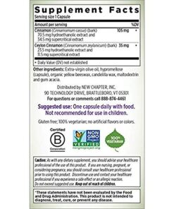 Alternative view of New Chapter Cinnamon Force 60 Veg Caps (3 Pack)