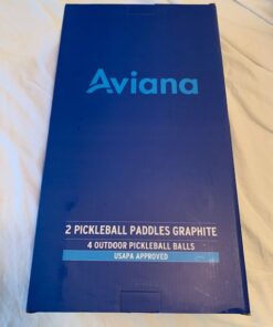 Pro Aviana Pickleball Paddle Set of 2 Durable Graphite Surface USAPA Approved Honeycomb Core Paddles with 4 Outdoor Balls 30 51dRG3gFmXL