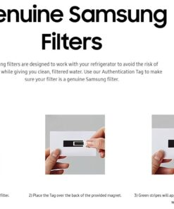 SAMSUNG Genuine Filter for Refrigerator Water and Ice, Carbon Block Filtration for Clean, Clear Drinking Water, 6-Month Life, HAF-CIN/EXP, 1 Pack 42 51dS2qNtKgL