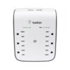 Belkin 6-Outlet Wall Surge Protector w/ 2 USB Ports - Wall Mountable w/ Premium Protection Against Surges - Safe Charge for Mobile Devices, Tablets, Small Appliances, & More - 900 Joules of Protection Wall Mount 6-Outlet with USB Power Strip 26 51dbN86VAgL 1