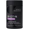 Sports Research Vegan Biotin 10,000mcg with Coconut Oil - Max Strength Biotin Vitamin B7 for Skin and Keratin Support - Non-GMO & Gluten Free, 120 Softgels (4 Month Supply) 120 Count (Pack of 1) 4 51ddkBA3ioL