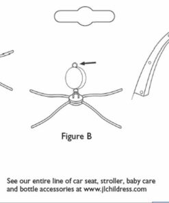 J.L. Childress Crib Mobile Attachment Clamp 18 Inch, Easy Attachment with Rubber Padding, Fits Traditional and Convertible Cribs, White 24 51dez478VNL