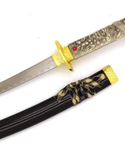 Snake Eye Tactical Highlander Dragon Design Handle Samurai Katana Triple Sword Set w/ Sword Stand Black & Gold 12 51dk7C8dGZL