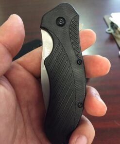 Kershaw Clash Pocketknife, 3" 8Cr13MoV Steel Drop Point Blade, Assisted One-Handed Flipper Opening, Folding Utility EDC 56 51dr7JjB6sL