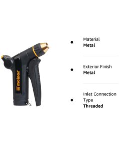 Melnor 65085-AMZ XT Front Trigger Metal Nozzle with QuickConnect Product Adapter Set, Adjustable Tip Amazon Bundle 3 51duFBag kL