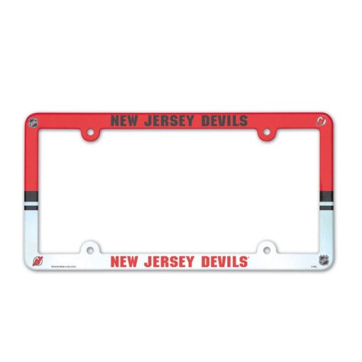 Wincraft NHL License Plate with Full Color Frame New Jersey Devils