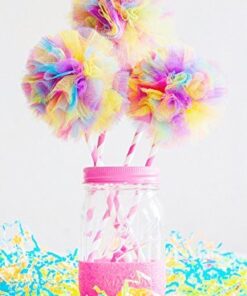 Charmed Rainbow Color Tulle Assortment, 6 inch by 25 Yard Spool (8 Pack) 21 51dyBu3migL