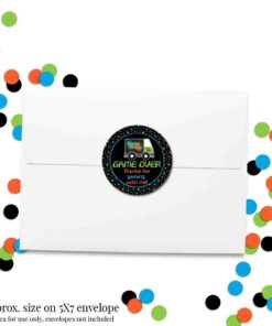 Game Truck Birthday Party Sticker Labels, 40 2" Party Circle Stickers by AmandaCreation, Great for Party Favors, Envelope Seals & Goodie Bags 10 51e4prnhXTL
