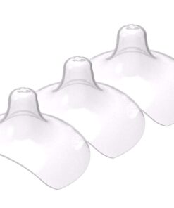 Nipple Shields for Nursing - Soft Set of 3, 24mm / 20mm / 18mm / 16mm, with Free Case | Cushions Sore or Sensitive Nipples, Flex Breastfeeding Shield, Newborn Attachment to Breast, by purifyou (20mm) 20mm, clear 20 51e8Ec8T4dL