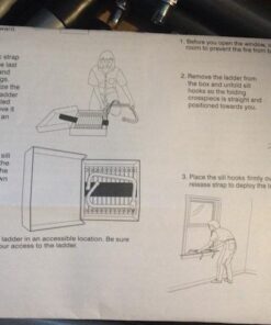 First Alert Two-Story Fire Escape Ladder, Steel, Anti-Slip, EL52-2, Black 37 51e9AjMqLQL