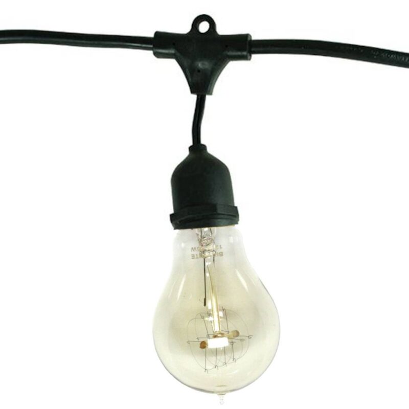 Catalog 5 Bulbrite String15/E26-A19KT Outdoor-lightstrings, 48 Foot Black 48 Feet (Black) Nostalgic Edison Bulb