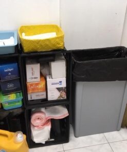 Rubbermaid Commercial Products Slim Jim Plastic Rectangular Trash/Garbage Can with Venting Channels, 23 Gallon, Gray (FG354060GRAY) 1 27 51eFrVfiKQL