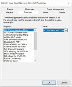 Intel 7260.HMW Dual Band Wireless-AC 7260 Network Adapter PCI Express Half Mini Card 802.11 b/a/g/n/ac 24 51ePgGXAdBL