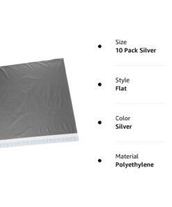 22x28 Jumbo Self-Seal Poly Mailer Bags 2.5 Mil (10 Pack Silver) 27 51eXe4YT hL