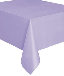Lavender Solid Rectangular Plastic Table Cover (54" x 108") 1 Count - Elegant Design & Premium Quality, Ideal For Parties, Events & Everyday Use Lavender 54" x 108" 14 51edn606BmL
