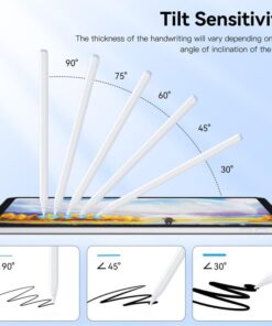 Hastraith Wireless Charging Stylus Pen for iPad, Smart iPad Pencil 2nd Generation with Palm Rejection Tilt Function for Apple iPad Pro 12.9 Inch 3/4/5/6, Pro 11 Inch 1/2/3/4, Air 4/5, Mini 6th Gen 34 51egfO7Ir6L
