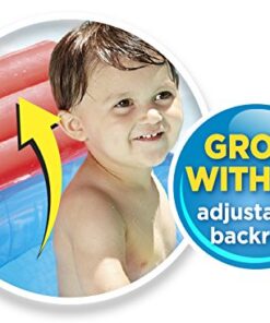 SwimSchool Lil’ Skipper Baby Boat – 6-18 Months – Inflatable Baby Pool Float with Adjustable Backrest and Safety Seat – Blue/Red Blue,red 19 51ejmz9o XL