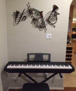 Deco 79 Metal Musical Notes Wall Decor with Trumpets, 39" x 4" x 22", Brown 39" x 4" x 22" 26 51etrvWMrwL