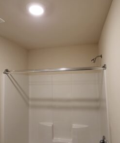 Zenna Home Rustproof Tool-Free Tension or Permanent Mount Adjustable Double Shower Rod, 44 to 72 Inches, Chrome 43 51f0B6qdMYL