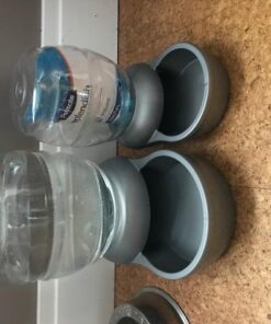 Petmate Replendish Automatic Gravity Waterer for Cats and Dogs, BPA-Free, No Batteries Required, Includes Charcoal Filter, 1 Gallon, Made in USA Silver 1 GAL 49 51f1cueqEzL