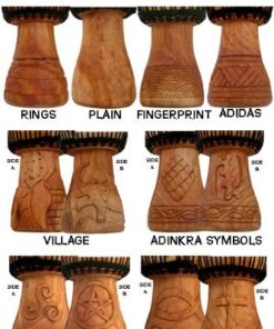 Hand-carved Djembe Drum From Africa - 11"x22" Classical Heartwood Djembe (Rings Carving) Rings Carving 11 51f34qd CkL