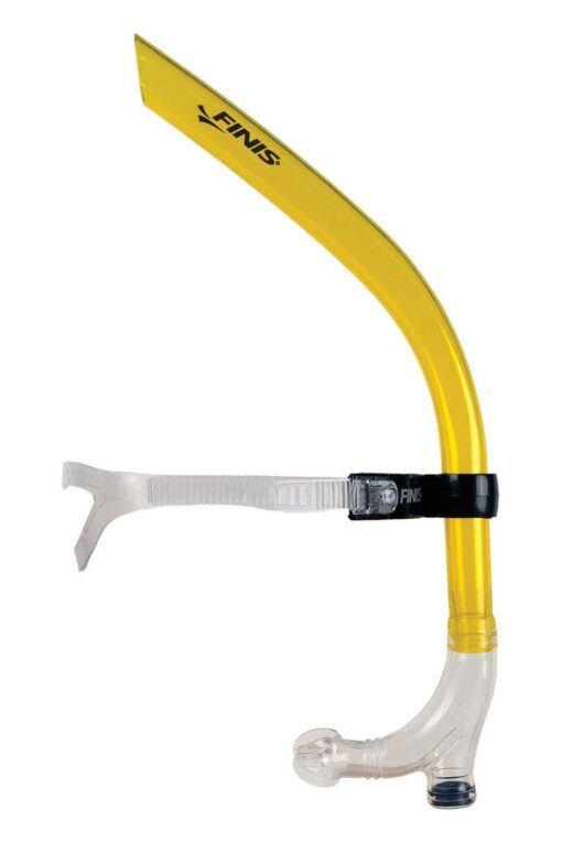 FINIS Original Center-Mount Swimmer's Snorkel for Lap Swimming and Swim Training, Yellow, Adult