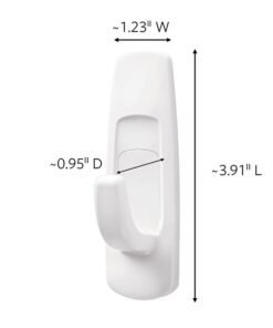 Alternative view of Command Large Utility Hooks, Damage Free Hanging Wall Hooks with Adhesive Strips, No Tools Wall Hooks for Hanging Christmas Decorations, 7 White Hooks and 12 Command Strips